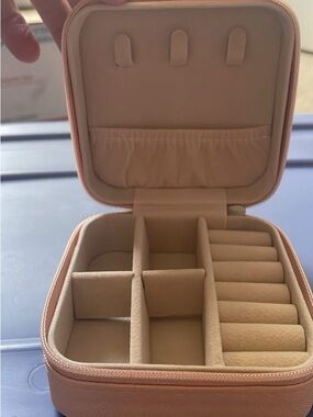 Compact Travel Jewelry Organizer in Blush